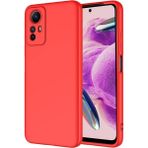 Techno Guru Redmi Note 12S Içi Kadife Dolgulu Şık Candy Lansman Silikon Kılıf - Kırmızı