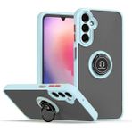 Techno Guru Samsung Galaxy A05S Kılıf Arkası Buz Tasarımlı ve Yüzüklü Kenarları Renkli Şık Montreal Yüzüklü Silikon Kapak - Buz Mavisi