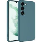 Techno Guru Samsung Galaxy S23 Plus Içi Kadife Dolgulu Şık Candy Lansman Silikon Kılıf - Koyu Yeşil