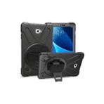 Techno Guru Samsung Galaxy Tab A T580 10.1 Ultra Koruma Sağlayan Tutma Bölmeli Tablet Defender Sert Silikon Kılıf - Siyah