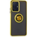 Techno Guru Xiaomi Mi 11T Pro Kılıf Arkası Buz Tasarımlı ve Yüzüklü Kenarları Renkli Şık Montreal Yüzüklü Silikon Kapak