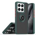 Techno Guru Xiaomi Mi 15 Pro Kılıf Arkası Buz Tasarımlı ve Yüzüklü Kenarları Renkli Şık Montreal Yüzüklü Silikon Kapak - Yeşil