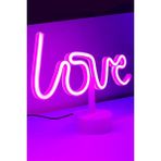 Techno Station Love Yazılı Neon LED Pembe Başucu Masa Lambası