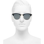 Techno Station Vintage Fashion Hafif Unisex Güneş Gözlüğü Unisex Güneş Gözlüğü Gold Çerçeve 9911 - Siyah