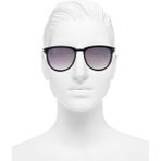 Techno Station Vintage Fashion Hafif Unisex Güneş Gözlüğü Unisex Güneş Gözlüğü Siyah Çerçeve Mor Cam K122