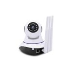 Technodia 1080P Ip Smart Hd Wifi Kablolu ve Kablosuz Kamera 3 Anten Ev Güvenlik Bebek Izleme Ir Gece Gözetim Kamerası - Beyaz