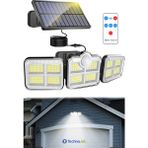 Technojet 122 Ledli Solar Güneş Enerjili Kumandalı Hareket Sensörlü Bahçe Aydınlatma Sokak Lambası