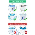 Technojet 4 Adet Kedi ve Köpek Otomatik Su Pınarı Çeşmesi Su Sebili Yedek Filtre Aktif Karbon Filter - Beyaz