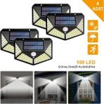 Technojet 4ADET 100 Ledli Hareket Sensörlü Güneş Enerjili Solar Bahçe Lambası LED Şarj Olabilen