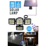 Technojet Güneş Enerjili Kumandalı Hareket Sensörlü Solar Bahçe Aydınlatma Ve Sokak Lambası 198 Led
