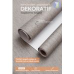 Technojet Kendinden Yapışkanlı Dokulu Keten Görünümlü Mutfak Salon Duvar Dolap Masa Kaplama 60X100cm