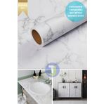 Technojet Kendinden yapışkanlı Mat Mermer Desen Folyo Mutfak Banyo Tezgah Duvar Kaplama 60cmX100cm