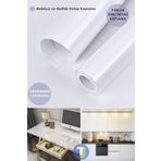 Technojet Kendinden Yapışkanlı Simli Beyaz Mutfak Banyo Tezgah Duvar Dolap Masa Kaplama 60cmx300cm