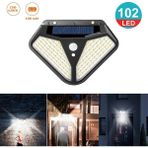 Technojet Solar 102 Ledli Güneş Enerjili 3 Modlu Bahçe Aydınlatması Hareket Sensörlü Lamba - Sarı
