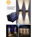 Technojet Solar Güneş Enerjili 4 Ledli Bahçe Aydınlatması Aplik Sarı Işık Led Lamba 1 Adet