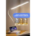 Technojet Usb Şarjlı Beyaz Telefon Tutucu Masa Lambası Farklı Renk Seçenekli Şık Gece Lambası Ofis