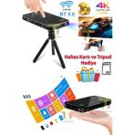 Technomen 4K Mini Taşınabilir Projeksiyon Android Bluetooth Hdmı Hafıza Kartı Ve Projektör