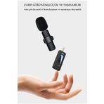 TECHNOMEN Yaka Mikrofonu Jack Girişli Kablosuz Bluetooth K35 3.5mm Youtube/Tiktok Canlı yayın mikrofonu