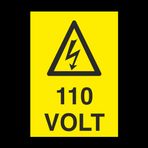 Technopa 110 Volt Uyarı Levhası