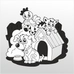 Technopa 130 cm Uzunluk Tatlı Hayvanlar Folyo Sticker
