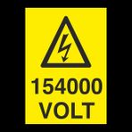 Technopa 154000 Volt 70 x 100 cm Uyarı Levhası