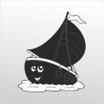 Technopa 20 cm uzunluk Gülen Tekne Folyo Sticker