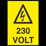 Technopa 230 Volt Uyarı Levhası