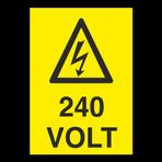 Technopa 240 Volt Uyarı Levhası