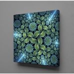 Technopa 3 Boyutlu Yeşil Çiçek 30x30 cm Kanvas Tablo