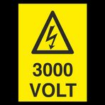 Technopa 3000 Volt Uyarı Levhası