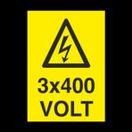 Technopa 3X400 Volt Uyarı Levhası