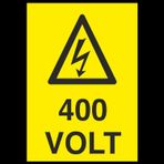 Technopa 400 Volt Uyarı Levhası