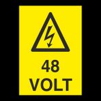 Technopa 48 Volt 50 x 70 cm Uyarı Levhası