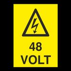 Technopa 48 Volt Uyarı Levhası