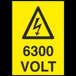 Technopa 6300 Volt Uyarı Levhası