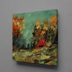 Technopa Ağaçlar 70x70 cm Kare Kanvas Tablo