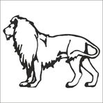 Technopa Aslan 90 cm Folyo Duvar Stickerı