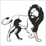 Technopa Aslan Lion 60 cm Folyo Duvar Stickerı