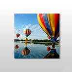 Technopa Balonlar ve Nehir 40x40 cm Kanvas Tablo