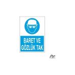 Technopa Baret ve Gözlük Tak 50 x 70 cm Uyarı Levhası