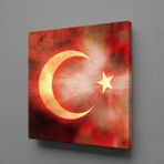 Technopa Bayrağın Işıldaması 25x25 cm Kanvas Tablo