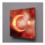 Technopa Bayrağın Işıldaması 90x90 cm Kanvas Tablo