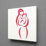Technopa Bebeğini Koklayan Anne 70x70 cm Kanvas Tablo