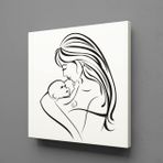 Technopa Bebeğiyle İlgilenen Anne 40x40 cm Kanvas Tablo