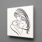 Technopa Bebeğiyle İlgilenen Anne 60x60 cm Kanvas Tablo