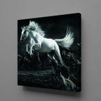 Technopa Beyaz At 130x130 cm Kanvas Tablo