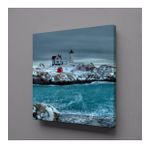 Technopa Beyaz Deniz Feneri 70x70 cm Kanvas Tablo