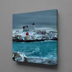 Technopa Beyaz Deniz Feneri 80x80 cm Kanvas Tablo