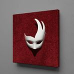 Technopa Beyaz Maske 120x120 cm Kanvas Tablo