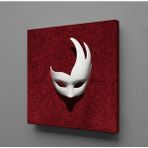 Technopa Beyaz Maske 90x90 cm Kanvas Tablo